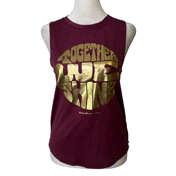 Spiritual Gangster x Peloton purple & gold tank top size XS - Picture 1 of 13